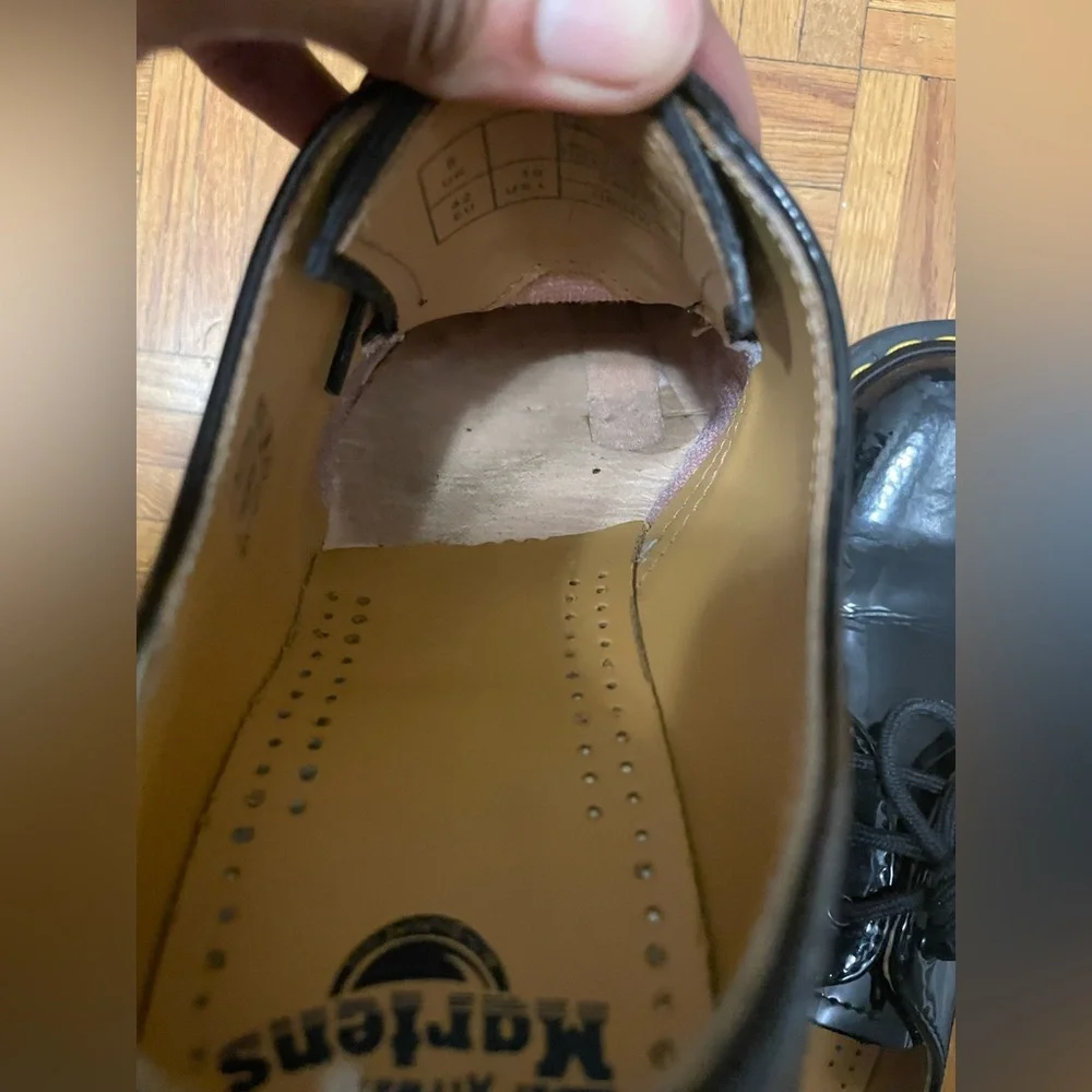Dr. Martens Black Patent Leather 3-Eye Oxford Flats - Picture 3 of 10